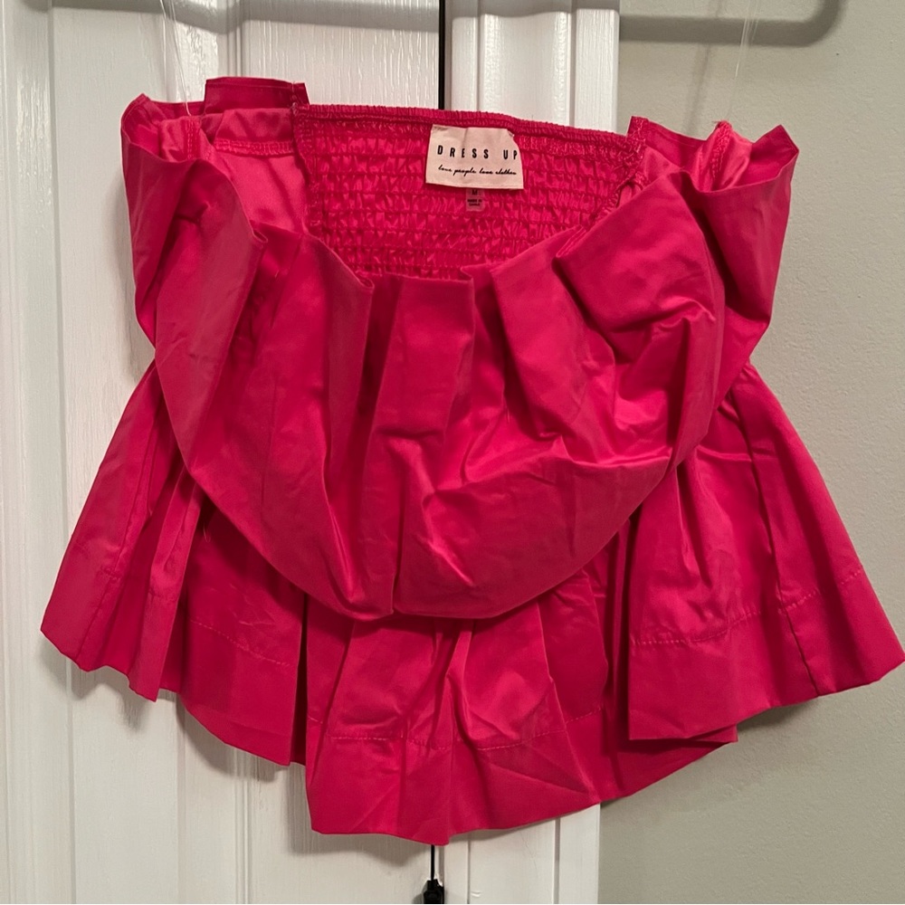 NWOT Pink Scrunch Blouse